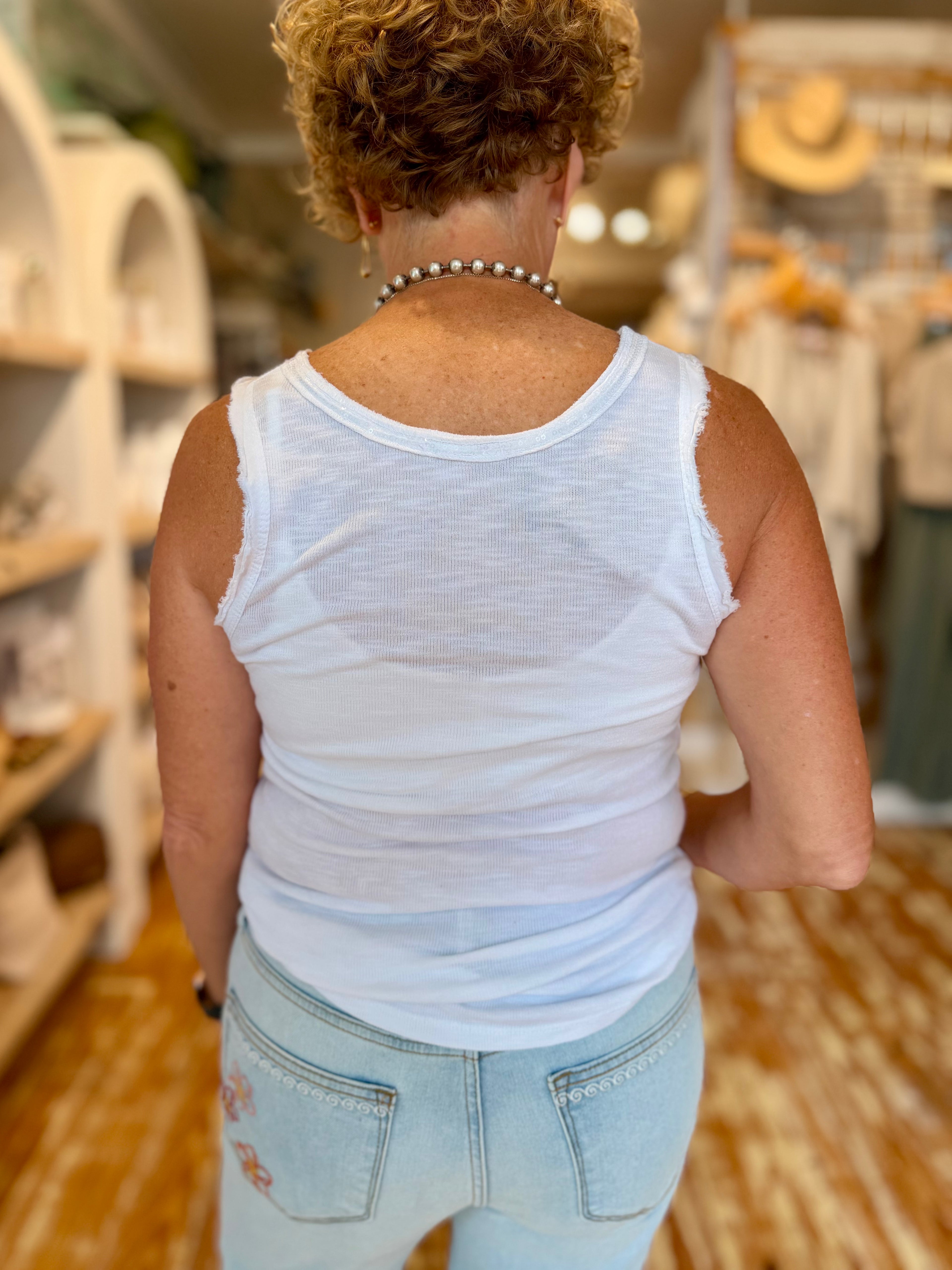 Sparkle V-Neck Tank