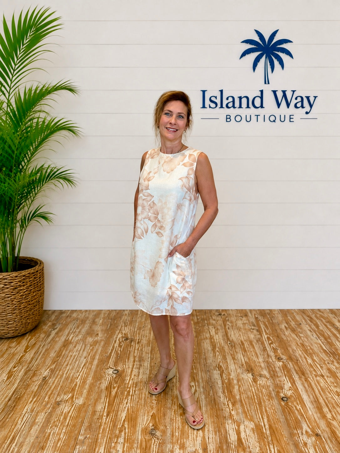 Seaside Bloom Shift Dress