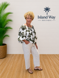 Hibiscus Print Blouse