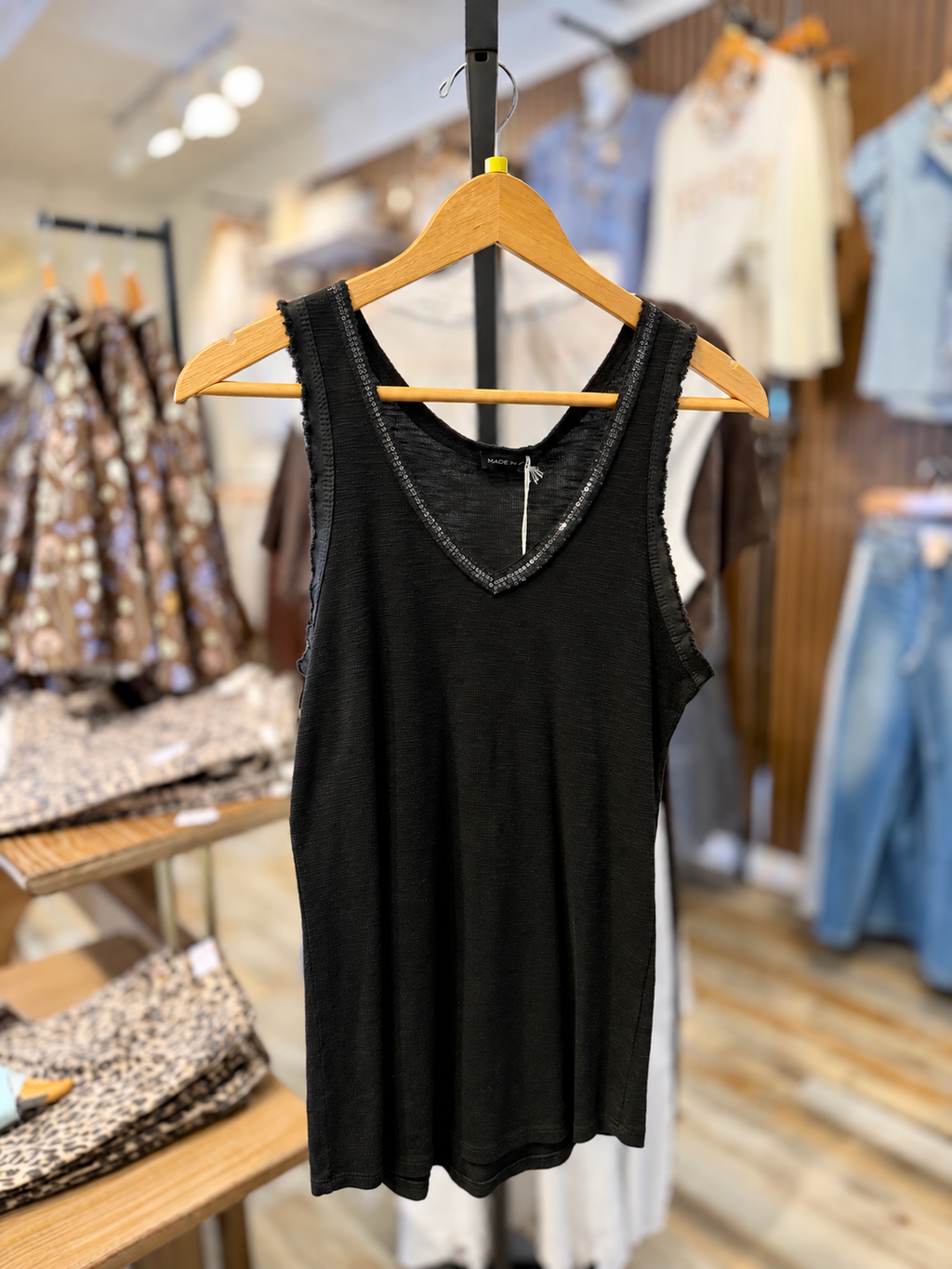 Sparkle V-Neck Tank