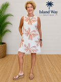 Sunset Hibiscus Shift Dress