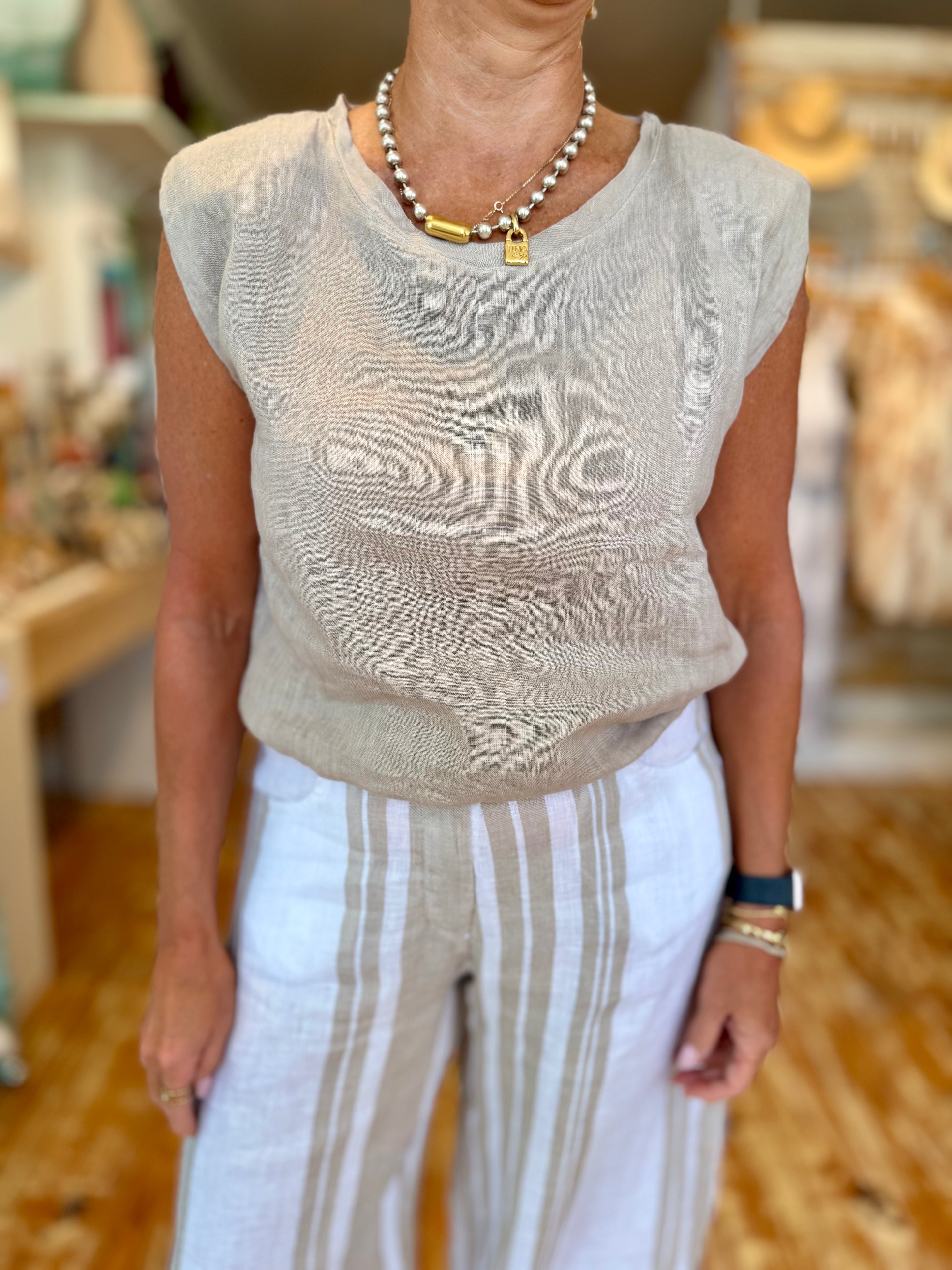 Sandbar Linen Top