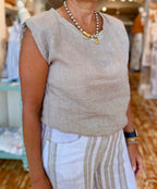 Sandbar Linen Top