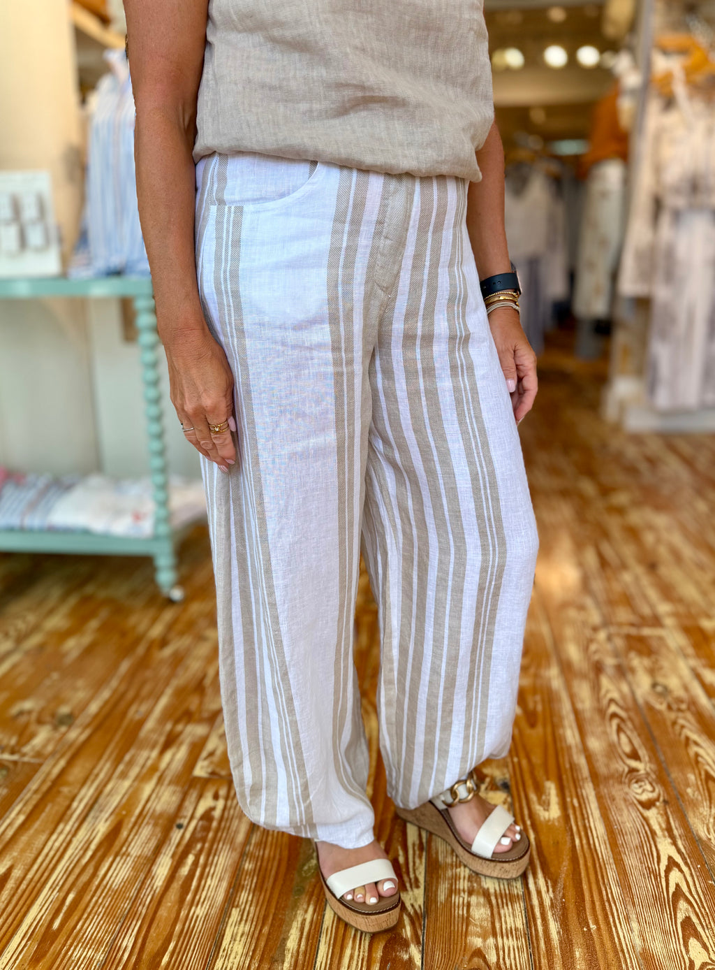 Stripe Linen Pants