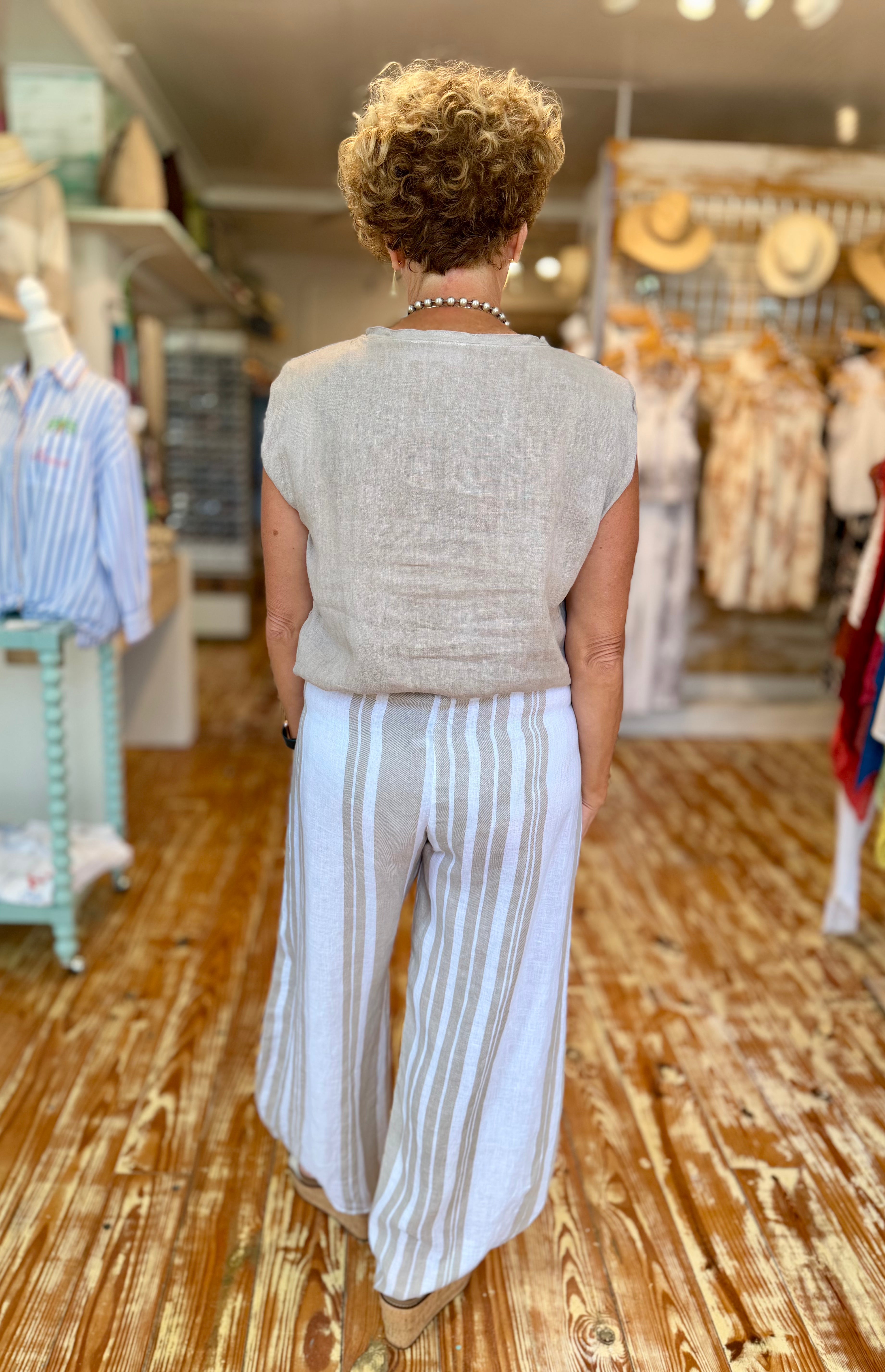 Stripe Linen Pants