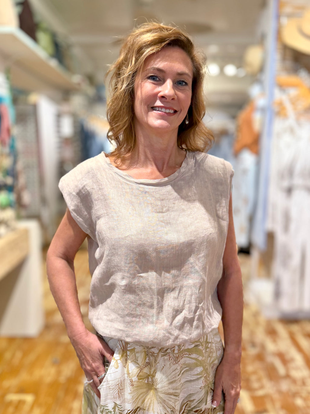 Sandbar Linen Top