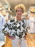 Hibiscus Print Blouse