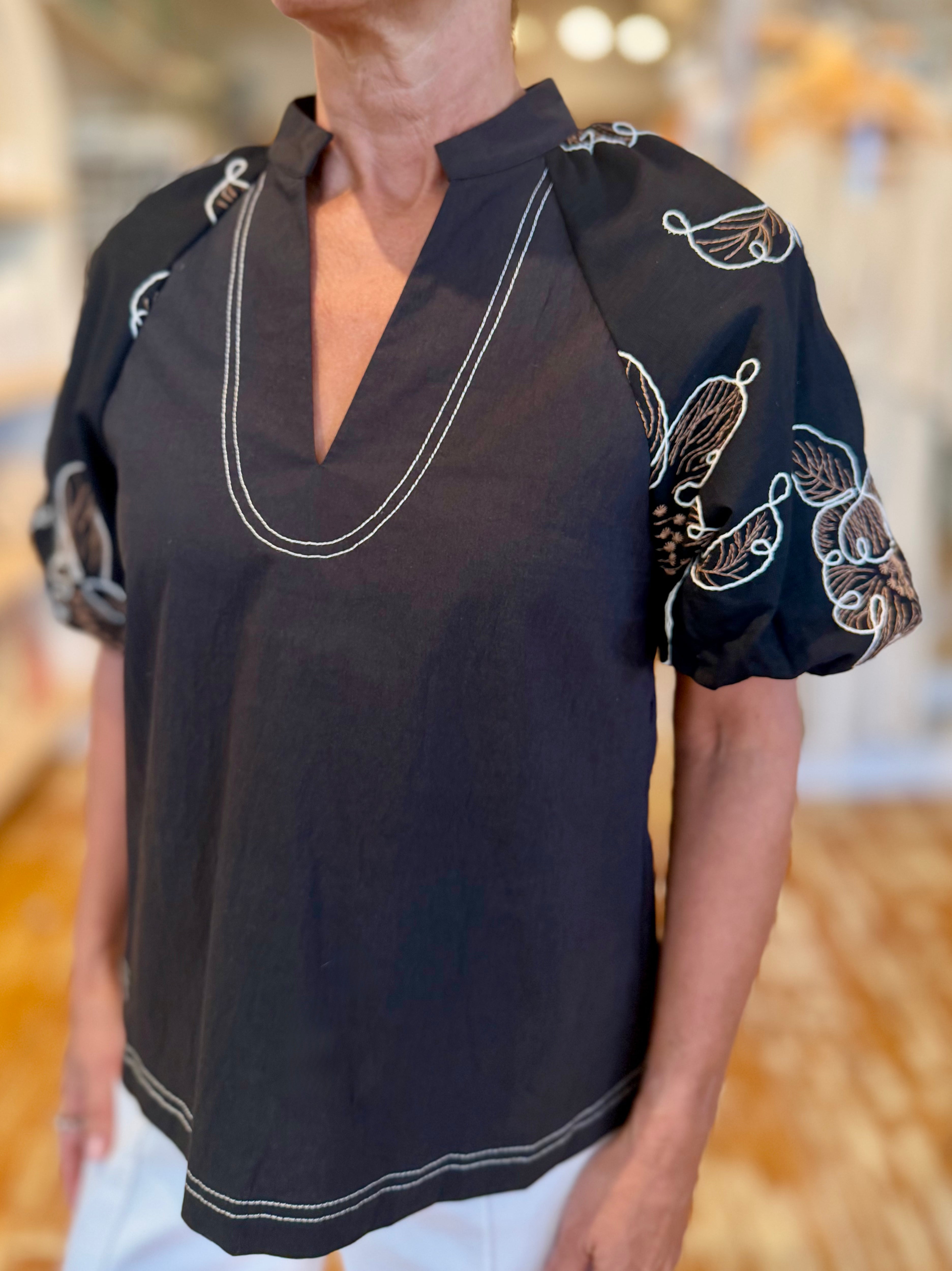 Midnight Stitch Top