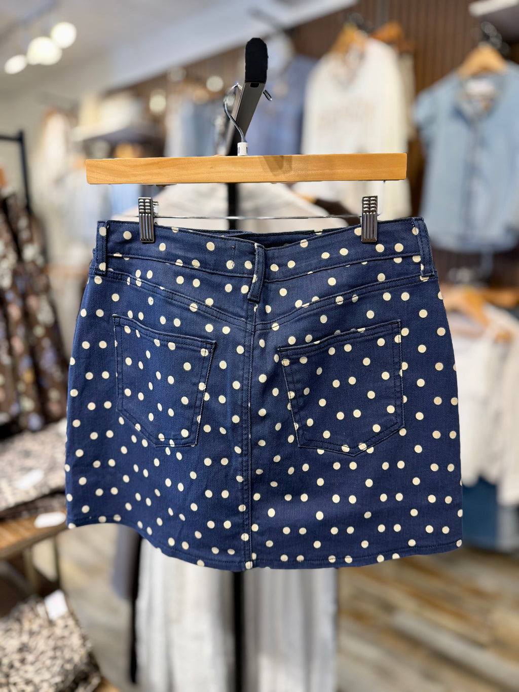 Denim Dot Skirt