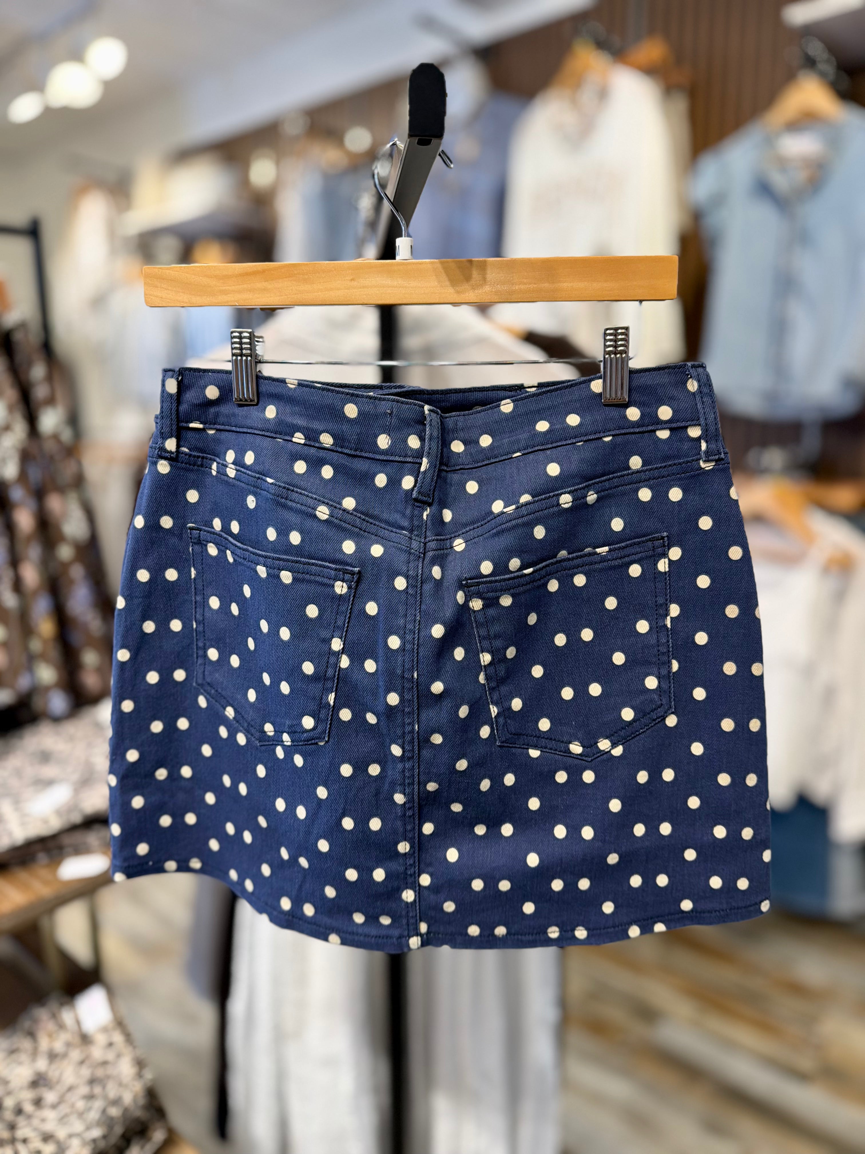 Denim Dot Skirt