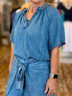 Soft Washed Denim Top