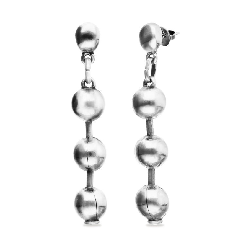 Snowflake Earrings- Silver